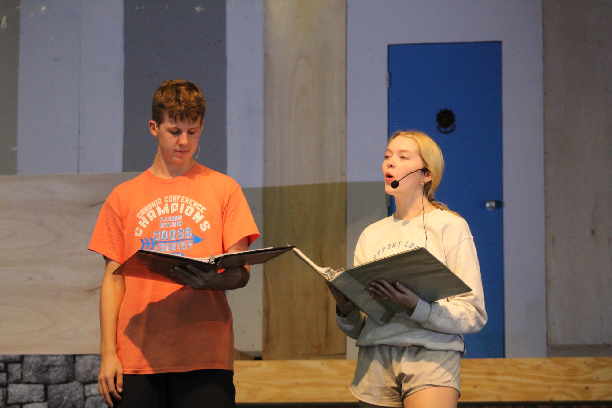 Bella Welch "Belle" and Calvin Maynard "Beast" sing a duet together.