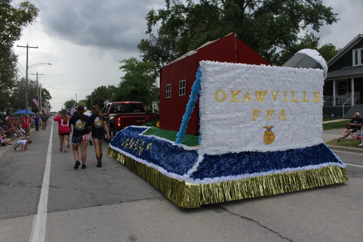 The Okawville FFA float in the parade.