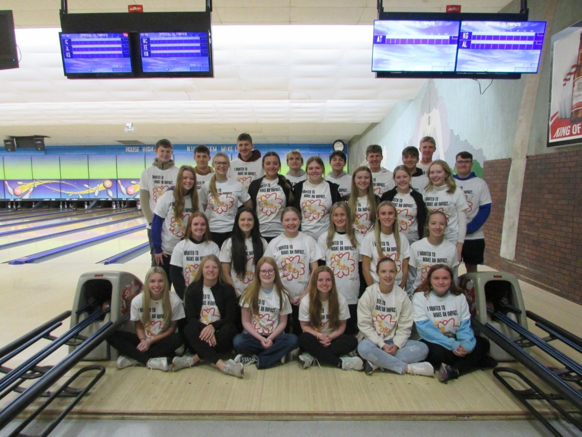 OHS Students that helped at the Special Olympics bowling event.